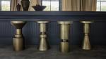 Antique Brass 5 Star Hotel Restaurant Bar Metal Chess Stool