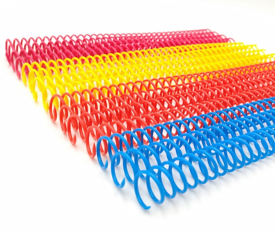 2" A4 Box Colorful Eco-friendly Matetrials Plastic Spiral Coil For Book Binding