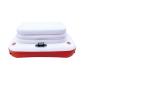 PVC Inflatable Beach Cooler 0.40mm Inflatable Outdoor Furniture White Red