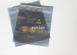 China 0.08～0.2 Mm Zipper ESD Anti Static Bags Flat Waterproof With Printing Logo wholesale