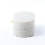 Luxury Jewellery Box Personalized Custom Gray Velvet Jewelry Packaging Wedding