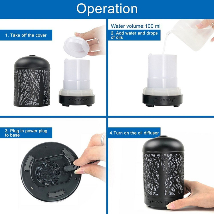 Waterless Auto Shut - Off 100ml Metal Aroma Diffuser