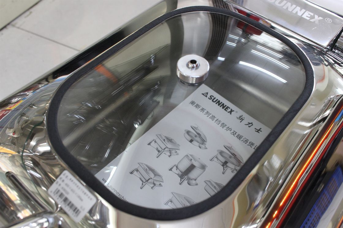Food Warm Stainless Steel Cookwares , Hydraulic Induction Chafing Dish