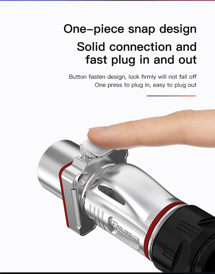 Cnlinko Connector BD24 Industrial Waterproof Metal Female Male IP68 10 Pin Plug Socket Cable Connector