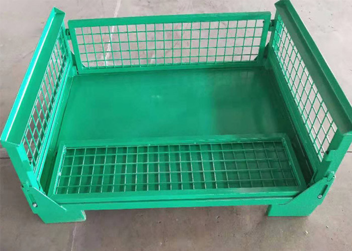 Custom Collapsible Wire Mesh Storage Cages For Warehouse Logistics
