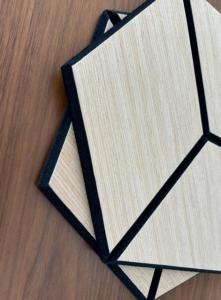 China Wood Veneer PET Acoustic Panel Wall Decoration Lightweight Wall Panel Without MDF wholesale