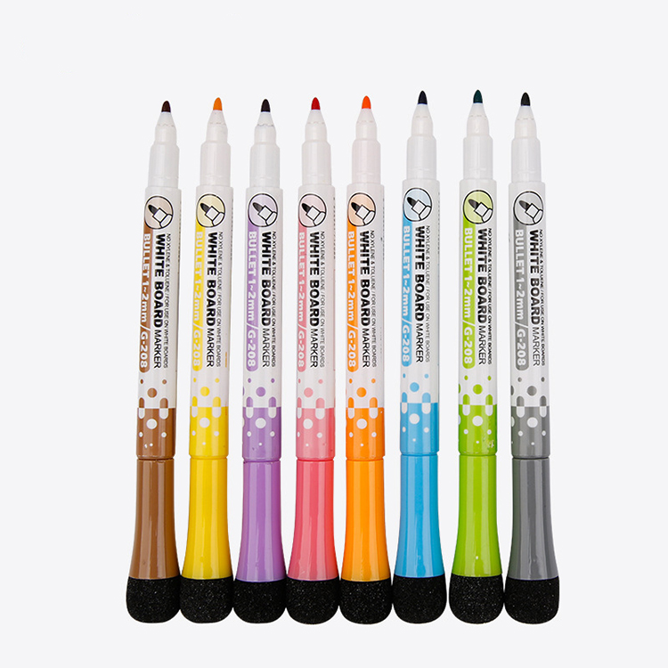 Office and School Essential 8 Colors Set Dry Erase Markers with Magnetic Whiteboard