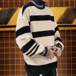 small quantity clothing manufacturer Drop Shoulder Graffiti Rainbow Striped