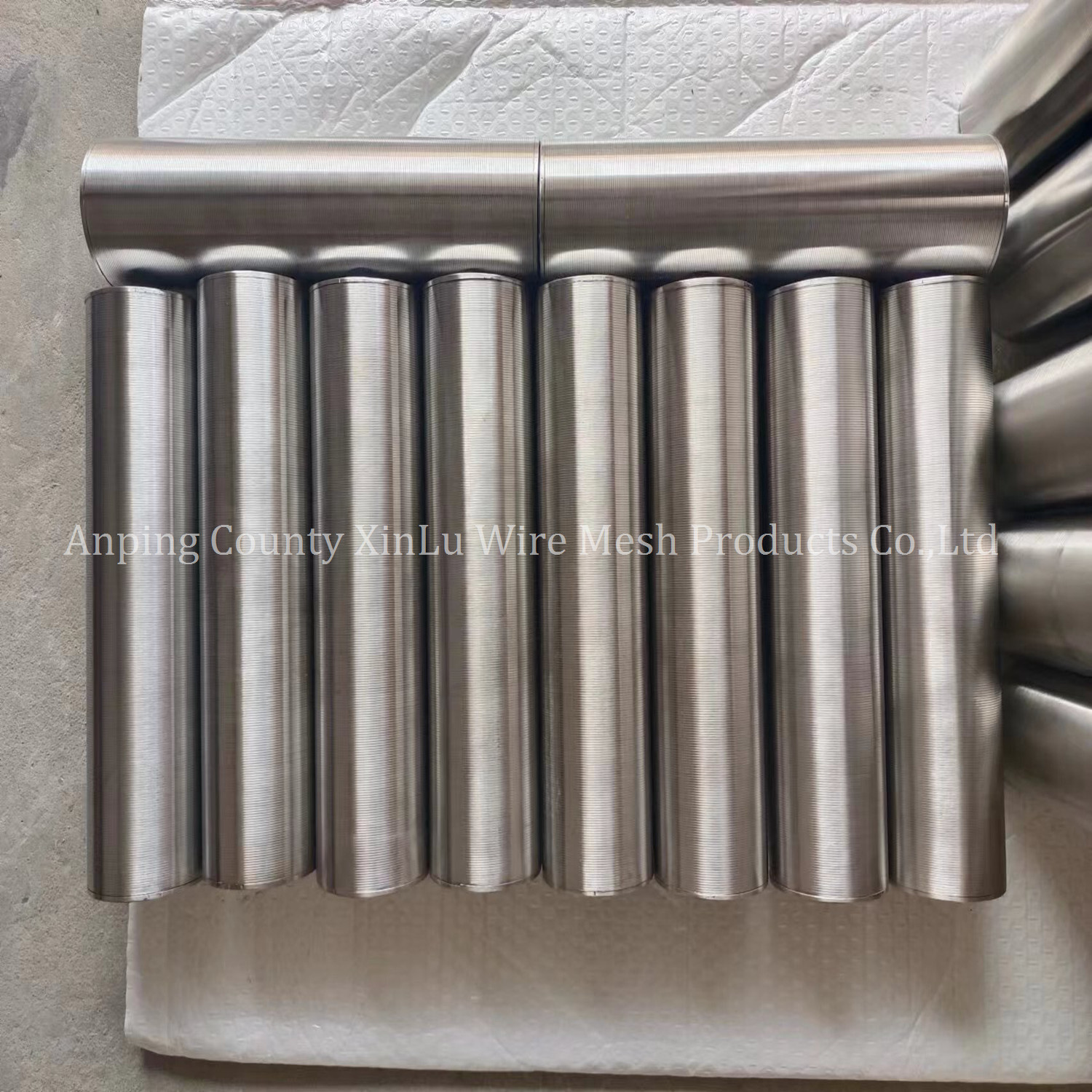 Q25 V Wire Continuous Slot Screen Tube / Filter Johnson Strainer Pipe with 50micron Slot Wedge Wire