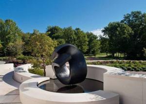 China Black Painted Modern Abstract Stainless Steel Outdoor Sculpture Available Various Size wholesale