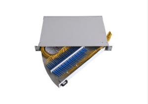 China 24 Ports FTTH Fiber Optic Distribution Box , Rack Mounted Optical Fiber Distribution Cabinet wholesale