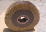 Narrow Face 300mm Brass Wire Wheel / Brass Wire Brush Wheel With Double Keyseat