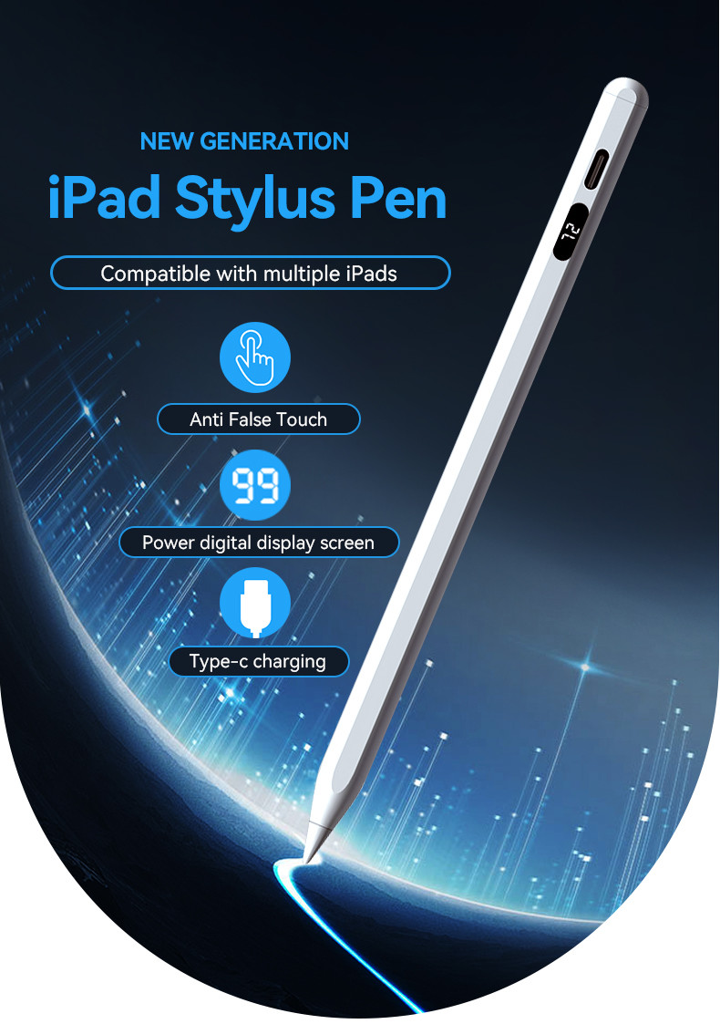 5V Stylus Pen For IPad With Palm Rejection Tilt Sensitivity Magnetic Design