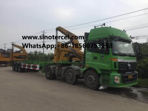China Container Sidelifter Trailer 3 Axle 20 Feet and 40 Feet Container XCMG Crane wholesale