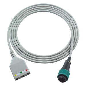 China Saad 8Pin ECG Trunk Cable Saad Euro Style 3lead Cable 1.30M wholesale