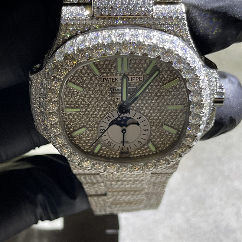 3ATM Moissanite Bust Down Watch Bling Dial Diamond Watch Waterproof