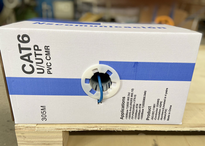 Unshield Bulk CAT6 Ethernet Cable 4 Pairs CCA Copper Clad Aluminum 1.0 HDPE Insulation