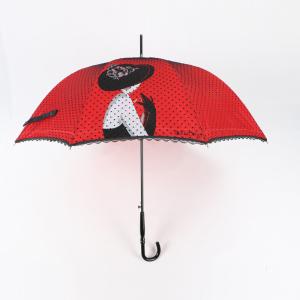 China Compact Wind Resistant Umbrella , 23 Inch Ladies Walking Stick Umbrella wholesale