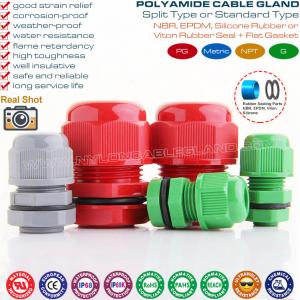 China Plastic Waterproof Cable Glands Joints Connectors IP68 with Integral Metric Thread wholesale