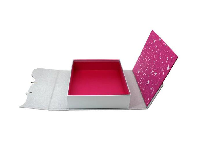 Classy Style Custom Printed Gift Boxes Silver Color Size 22 * 30 * 7CM