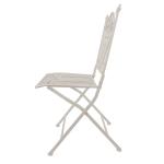 Transparent Outdoor Garden Bistro Cafe Vintage Square Metal Wrought Iron Folding