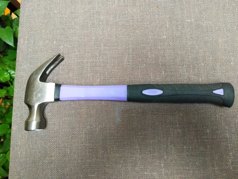 Claw hammer/Nail hammer (XL-0008) polishing surface and double colors plastic handle