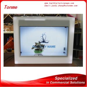 China 22 inch transparent lcd advertising display showcase wholesale