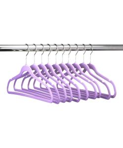 China Scarf ABS Notched Shoulders Slim Velvet Hangers Ultra Thin wholesale