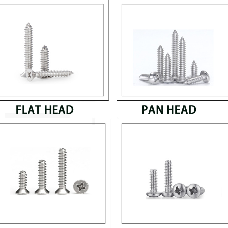 Metric Black Zinc Finish Steel Self-Tapping Cross Pan Head Torx Hexagon Socket Screws