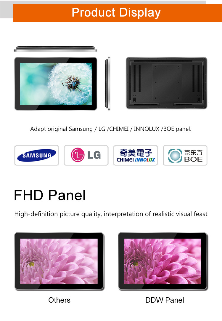 Indoor Wall Mounted Advertising Display 32 Inch 3g 4g Wifi MP4 Player Advertising