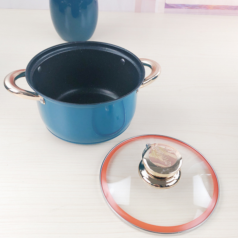 Hot Sale Color Cookware Non Stick Cookware Sets 12pcs Stainless Steel Cooking Pot