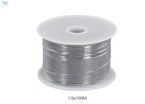 China 304 Stainless Steel Uncoated Wire Rope In Reel 1.5 mm x 100 Meters wholesale