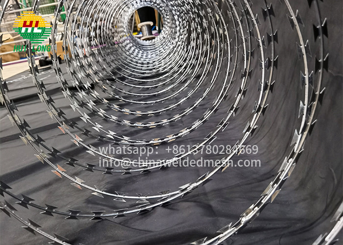 Razor Barbed Wire Galvanized Single Strand Barbed Wire Anti-Theft Security Wire