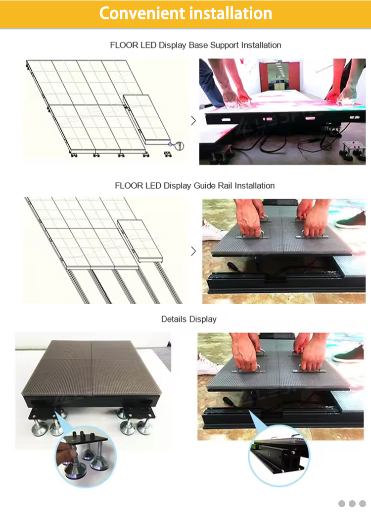 P3.91 Dance Floor LED Screen 250mmx250mm Module Size For Nightclub Stage Dance