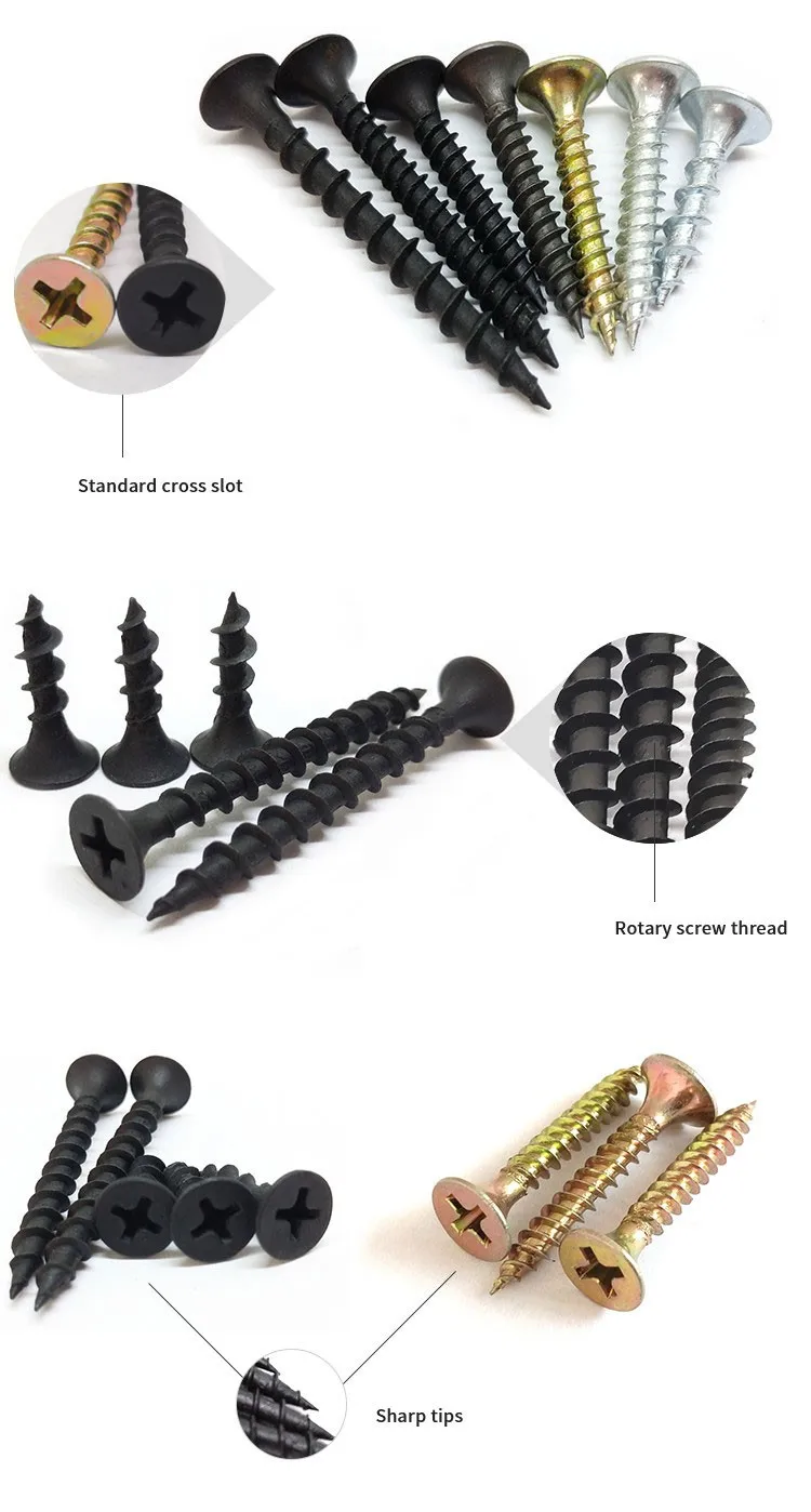 Gypsum Board Drywall Screw Twin Thread Plasterboard Tornillos Screw