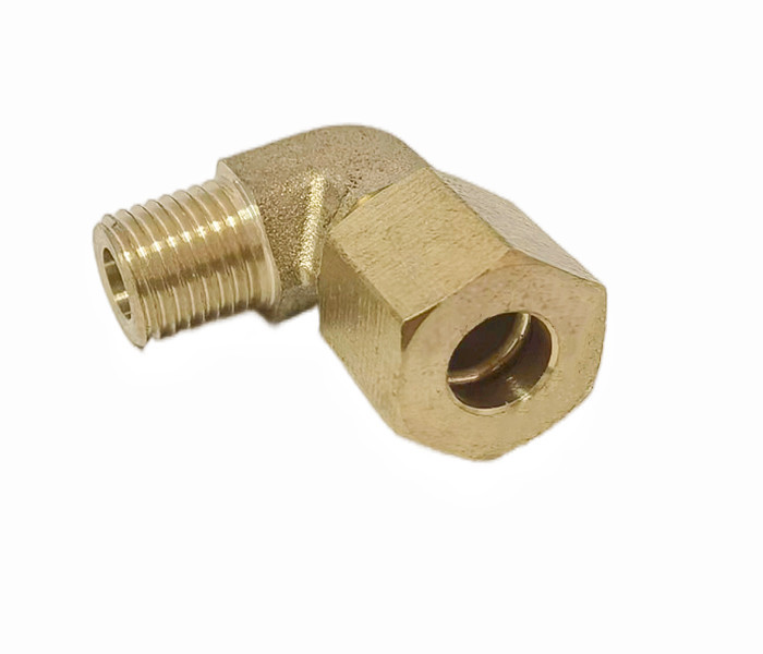 Brass Compression Tube Pipe Fitting 90 Degree Elbow Adapter OD X 1/4" NPT Male