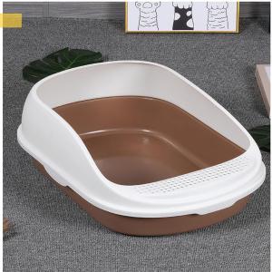 China OEM ODM Semi Enclosed Cat Litter Box PP PET Cleaning Litter Box wholesale