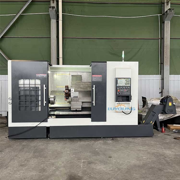 High Quality Metal slant bed cnc lathe machine With Living Turret