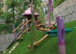 Natural Wood Playground Structures Slide Residential Outdoor Playset