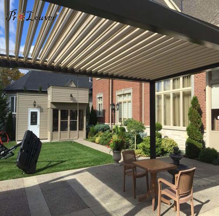 Quality Assurance Pergola Roof System, Waterproof Pergola Covers Motorized Louver