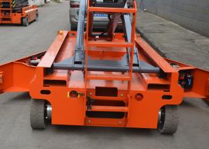 China Safety Single Man Electric Scissor Lift , Motorized Scissor Lift 25ft Height wholesale