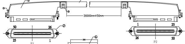90 Degree AWG 24 / AWG 26 Cat3 Cat5 IDC Cable Assembly With IDC Connector