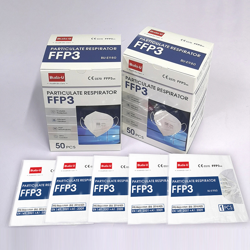 Earloops FFP3 Protective Mask , Particles Filtering Half Face Mask Respirator , FFP3 Face Mask 99% Filtration Efficiency