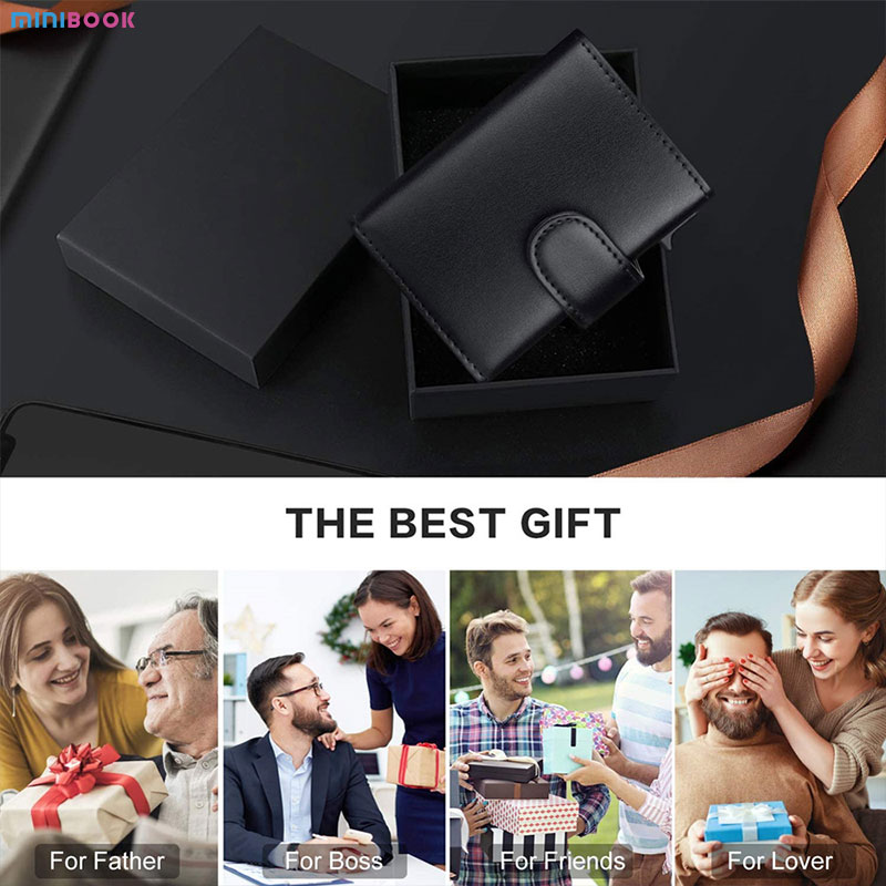 Low MOQ Mix Models Minibook Crazy Horse Wallet For Men Bifold PU Leather Vintage Bag