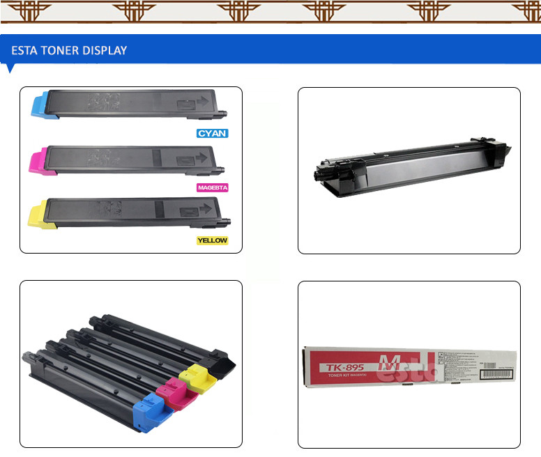 Mita TK - 895 Compatble Kyocera Toner Cartridges , Printer Toner Cartridge Complete 4 Pack
