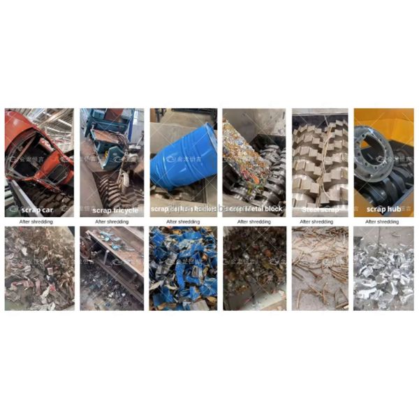 Large Capacity 90 kW Power 22000 kg Weight Scrap Metal Shredder Double Shaft Shredder
