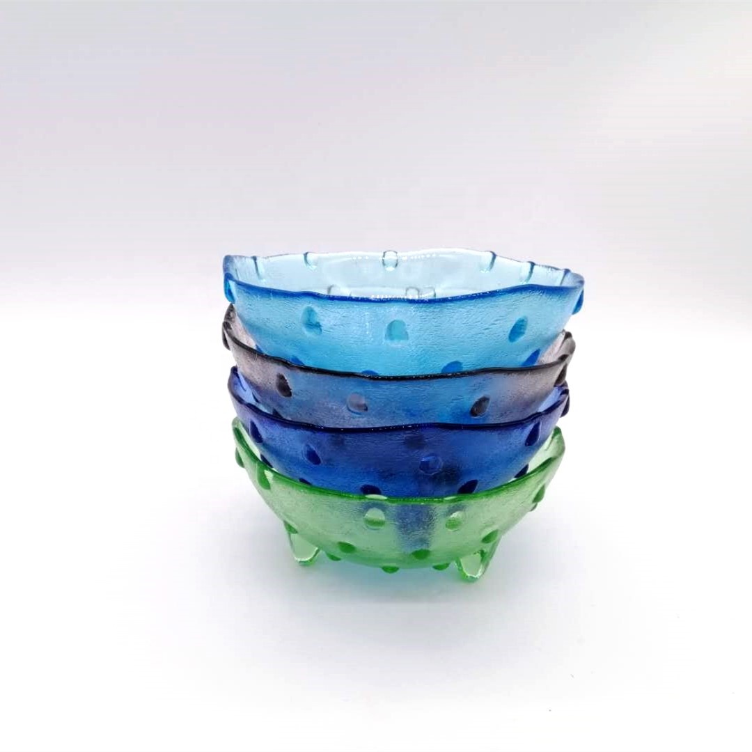 Unique 3 Feet Glass Charger Plates For Fruit And Dessert