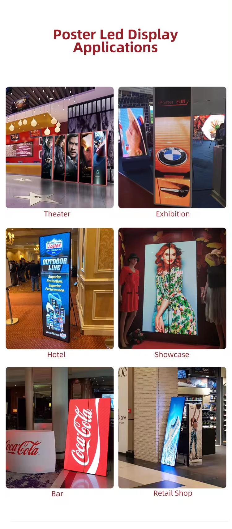 Acrylic Aluminum Lenticular Advertising LED Poster For Shopping Mall