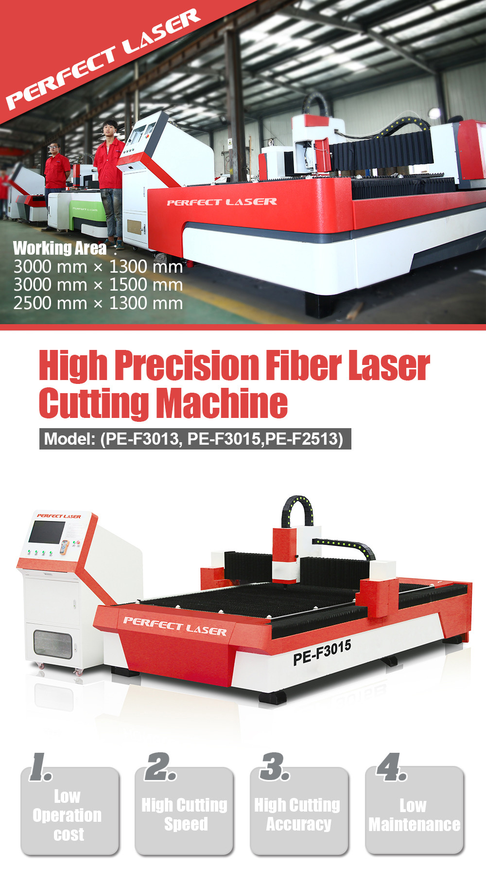 3000*1500mm Multipower High Speed CNC Cutting Machine For Aluminum / Carbon Steel