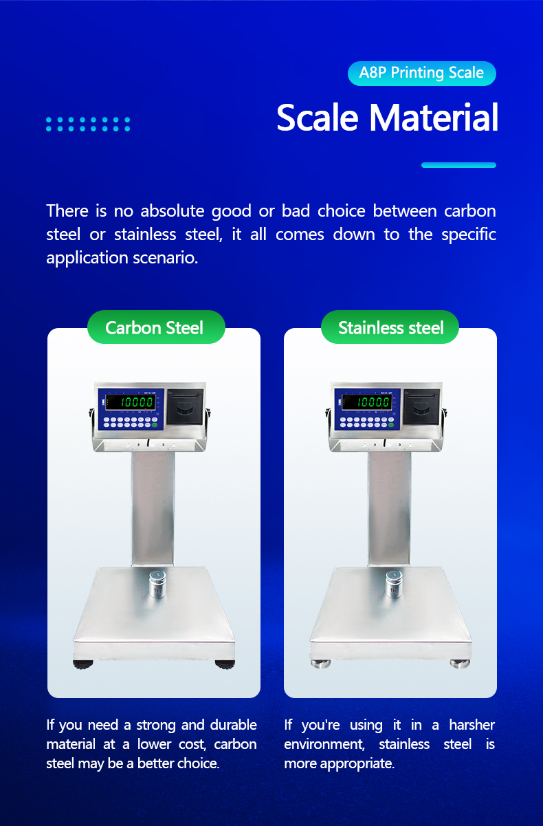 30kg Maximum Range LED Display Stainless Steel Waterproof Printing Platform Industry Scale